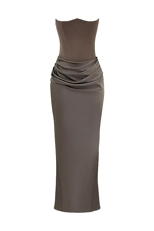 Strapless Corset Maxi Dress for Women Wilson Fashion