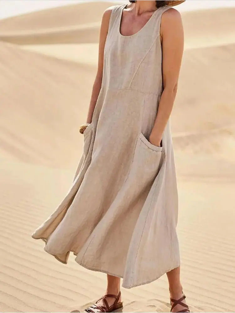 Flowing Dress for Women with Pockets - Wilson Fashion