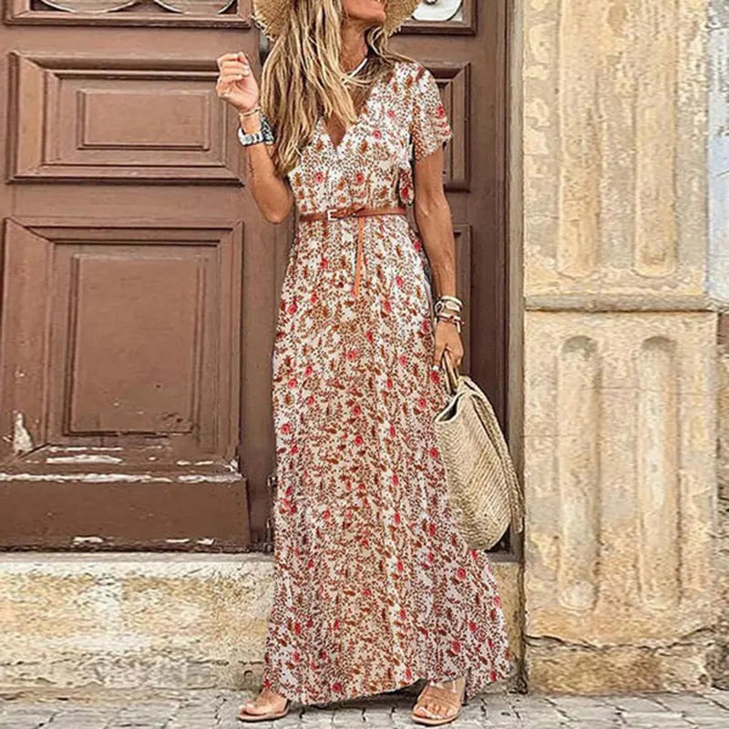 Women's Boho Maxi Dress Wilson Fashion