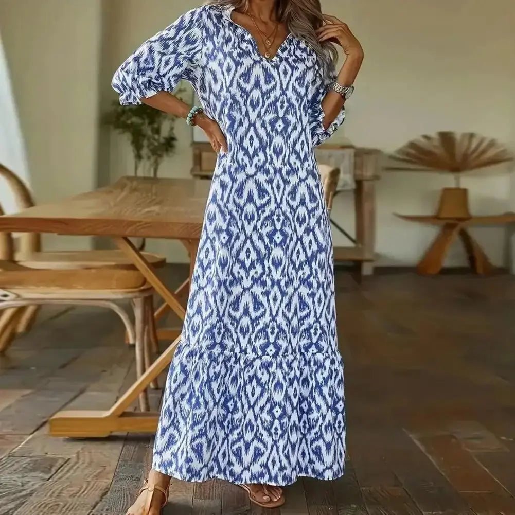 Women's V-Neck Maxi Dress Wilson Fashion