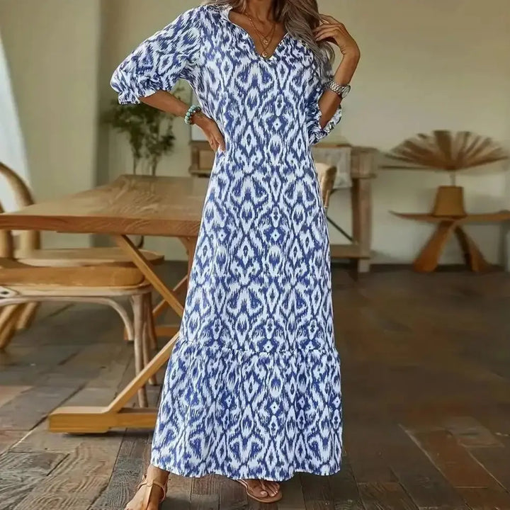 Women's V-Neck Maxi Dress Wilson Fashion