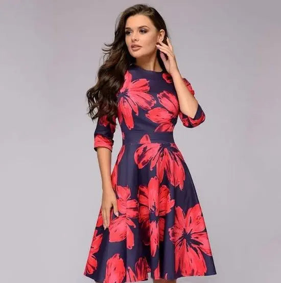 Floral A-Line Dress for Women - Wilson Fashion