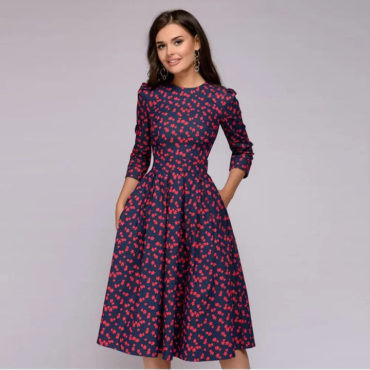 Floral A-Line Dress for Women - Wilson Fashion