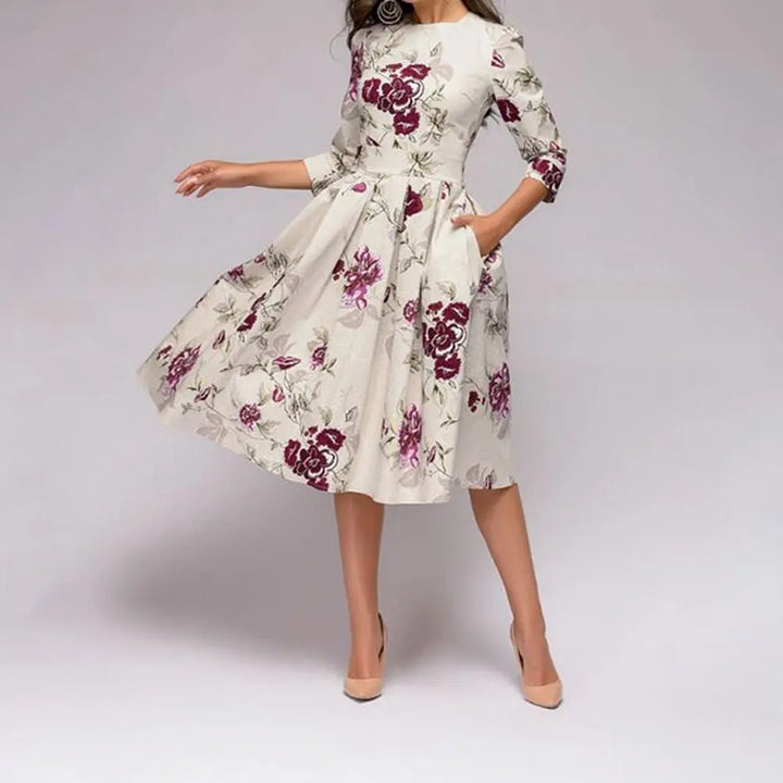 Floral A-Line Dress for Women - Wilson Fashion