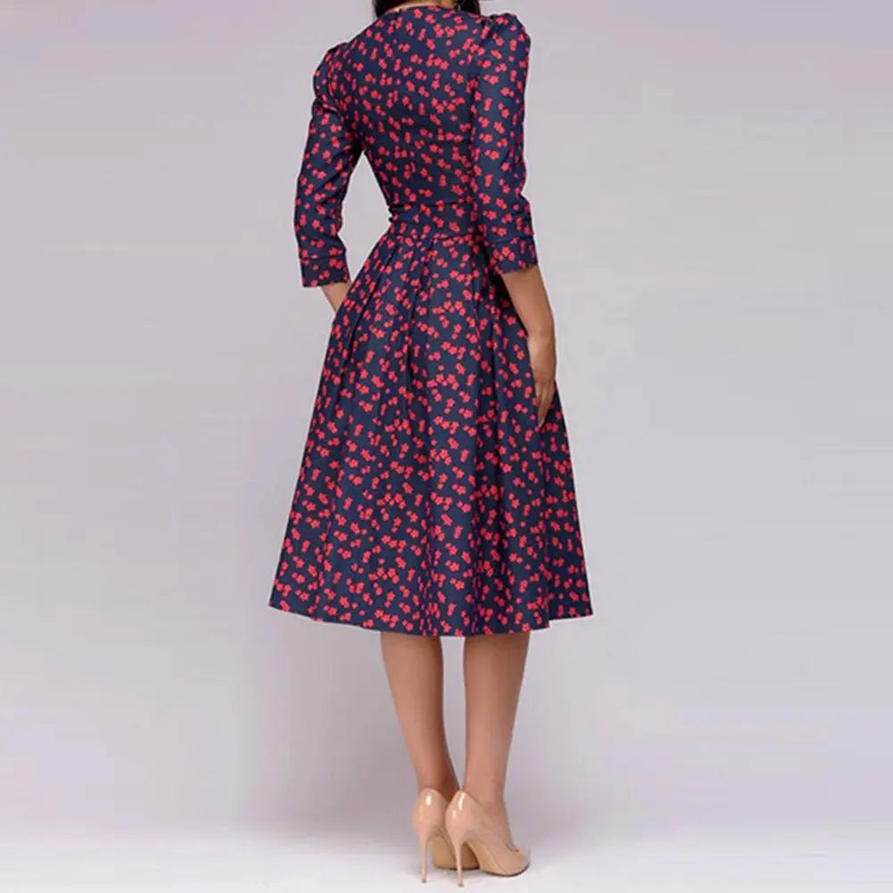 Floral A-Line Dress for Women - Wilson Fashion