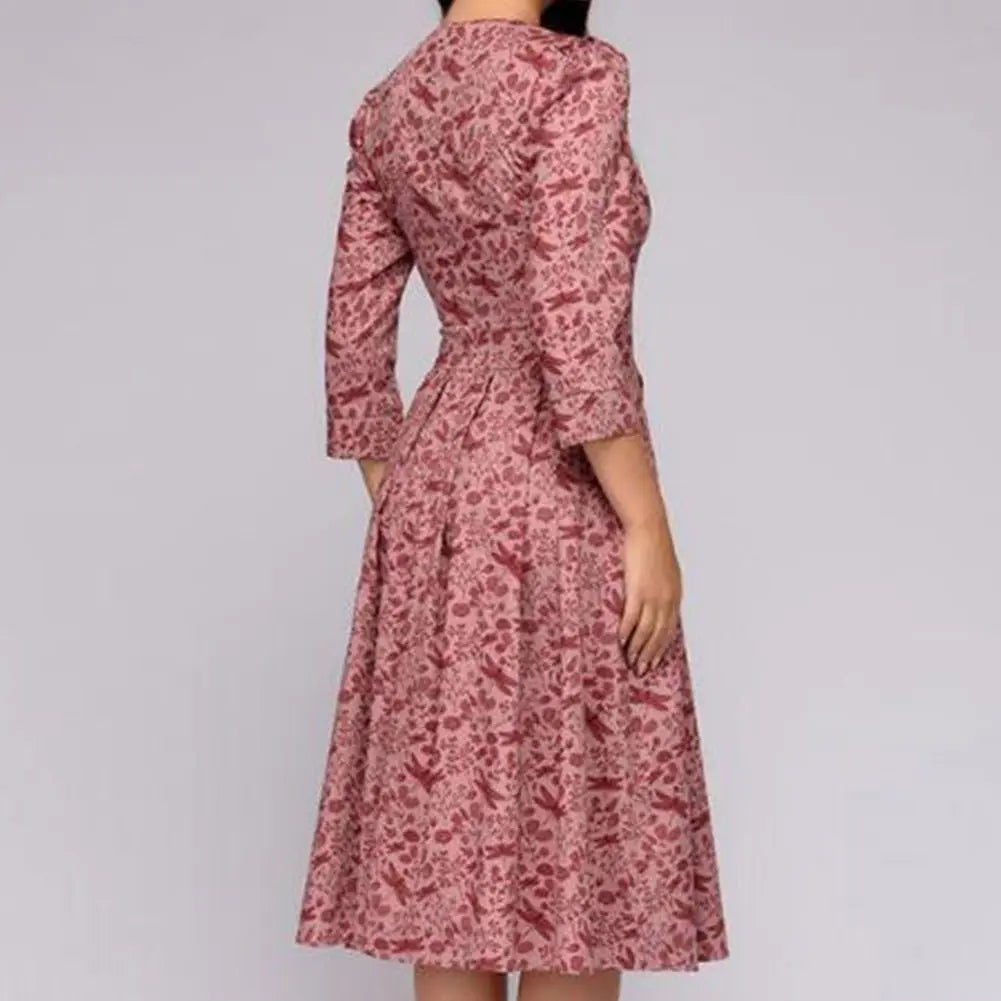 Floral A-Line Dress for Women - Wilson Fashion