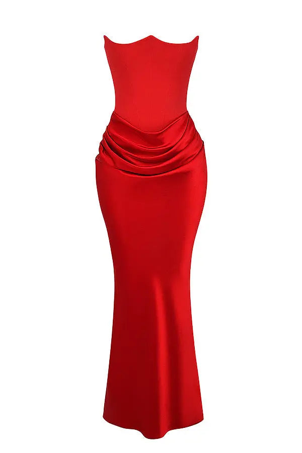 Elegant Strapless Corset Dress for Women Wilson Fashion